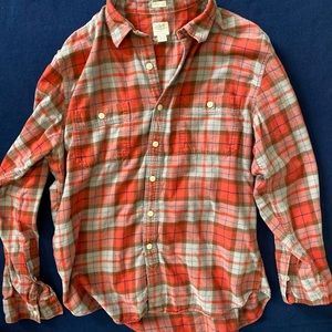 Jcrew Flannel Shirt Red - large